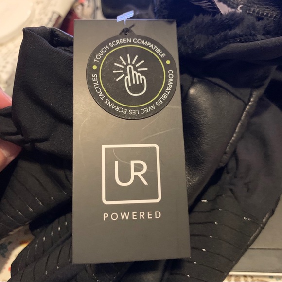 Ur Powered Leather Moto Fleece Lined Gloves S/M - Picture 8 of 16